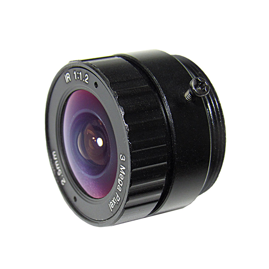 HD 3MP 2.5mm CCTV lens CS IR metal for HD Security Cameras,1/2.5" format, F1.2 aperture