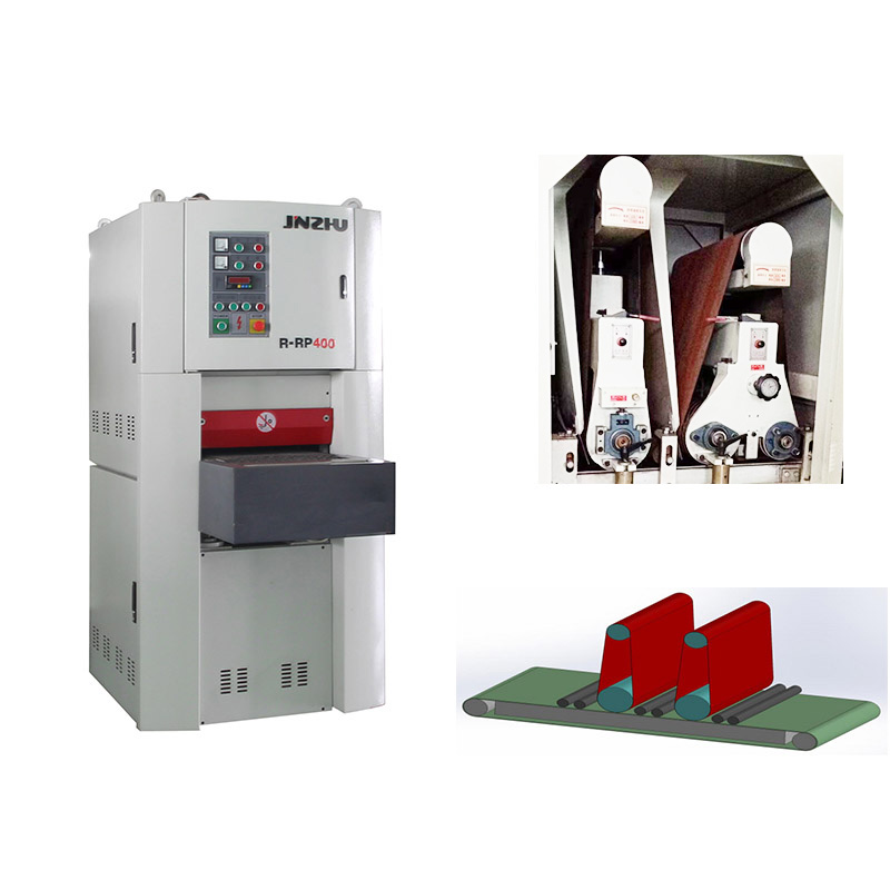 Semi Automatic Sheet Metal Edge Deburring Machine , ODM Wide Belt Sander