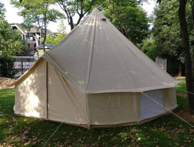 100% Cotton Canvas Fire Retardant Tarpaulin Outdoor Camping Bell Tents