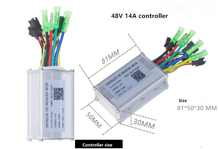 Brushless Motor Electric Bicycle Parts 48V 12AH 350W High Power Ebike Conversion Kit