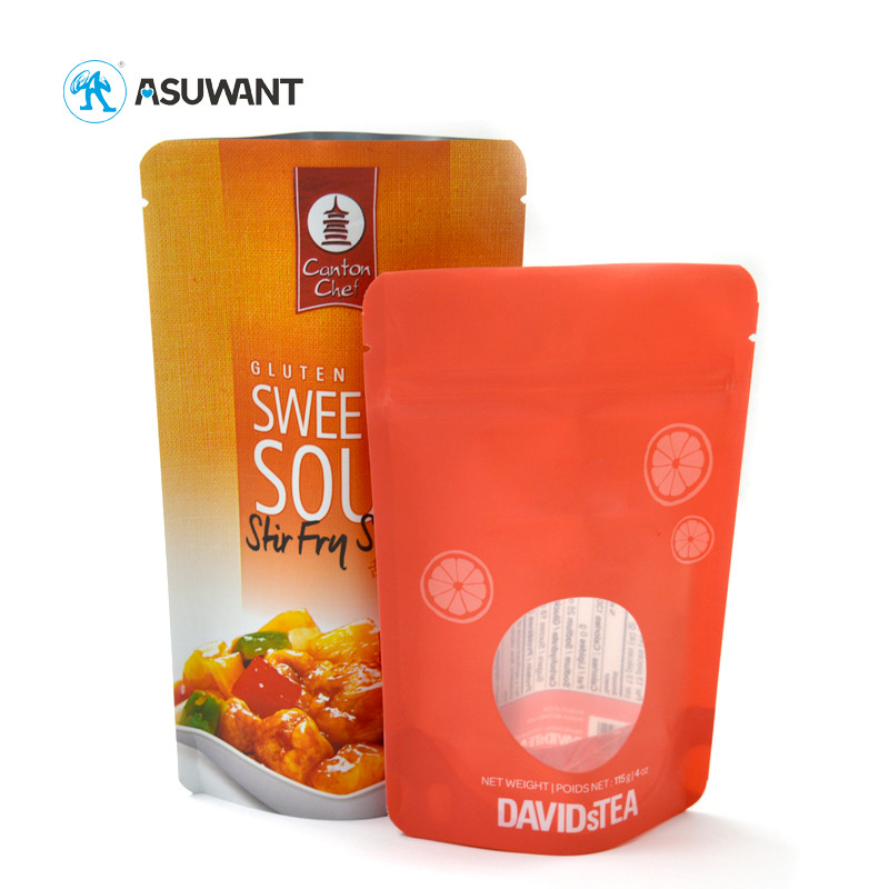 Custom Logo Stand Up Cookies Food Packaging Pouches With Zipper