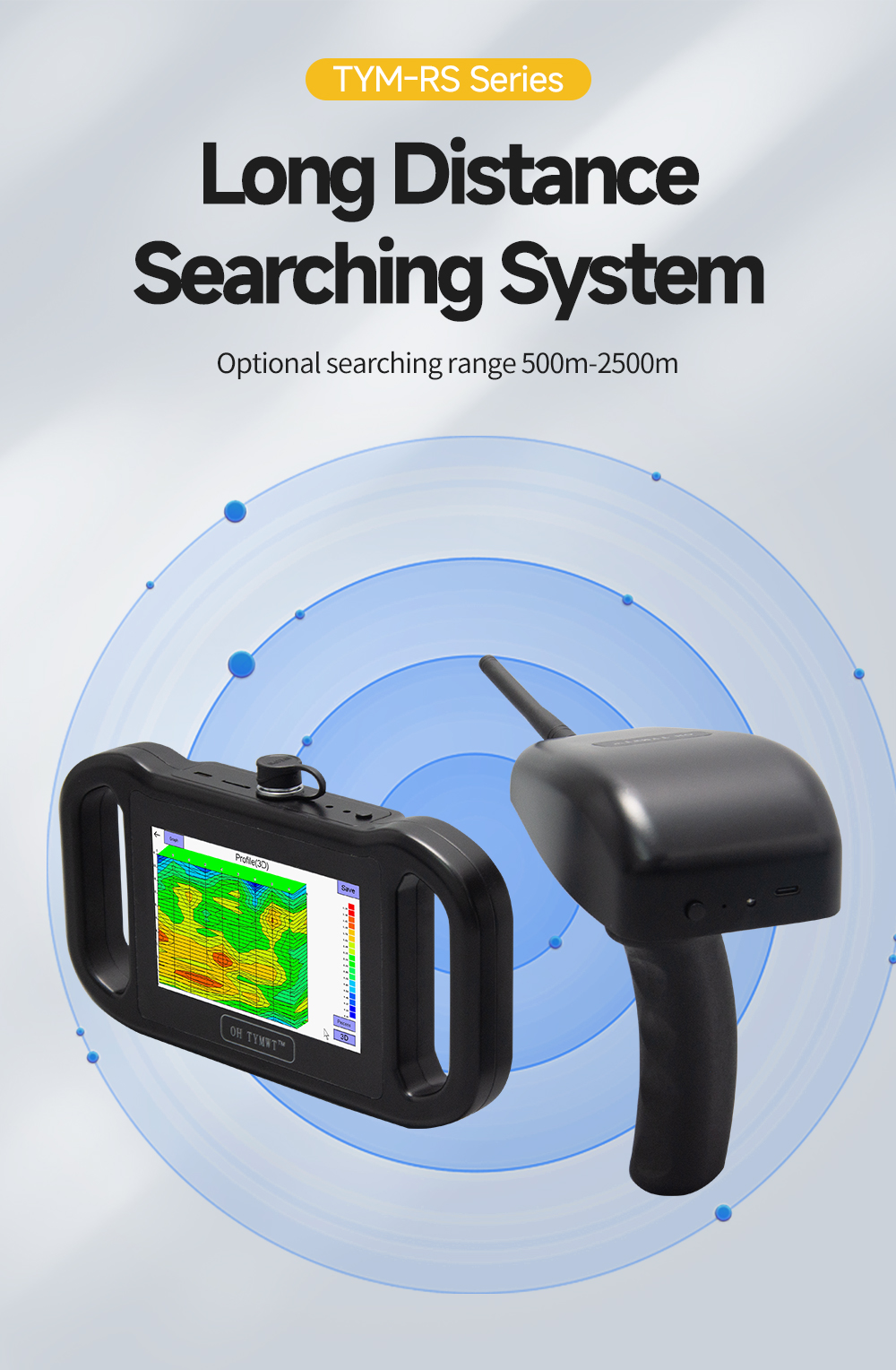 TYM RS Series Multi Functional Water Searching Geophysical Survey Well Water Detector Underground Finder