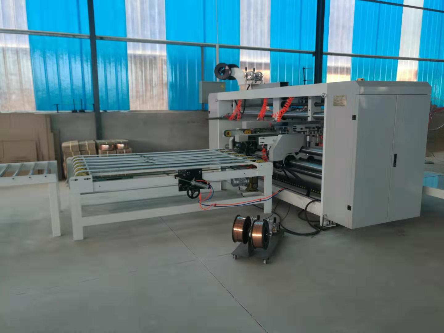 6000 Semi Automatic Double Piece Box Stitching Corrugated Carton Box Making Machine