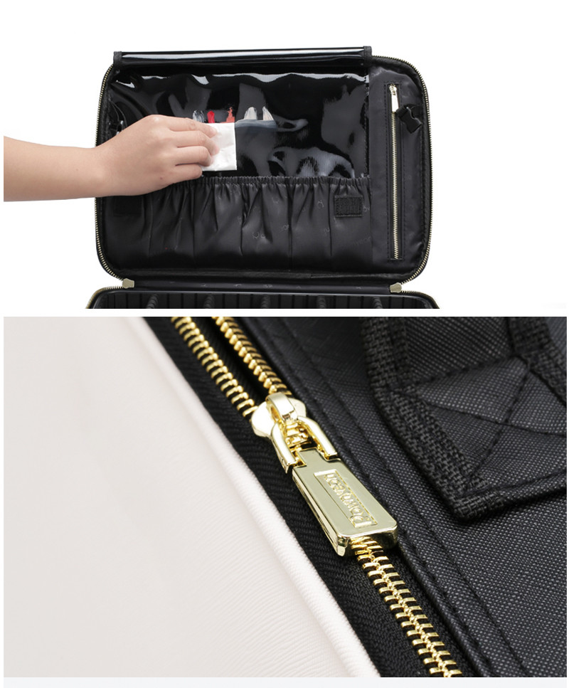 Multifunctional L38*D10*H27CM Makeup Bag Case With Handle