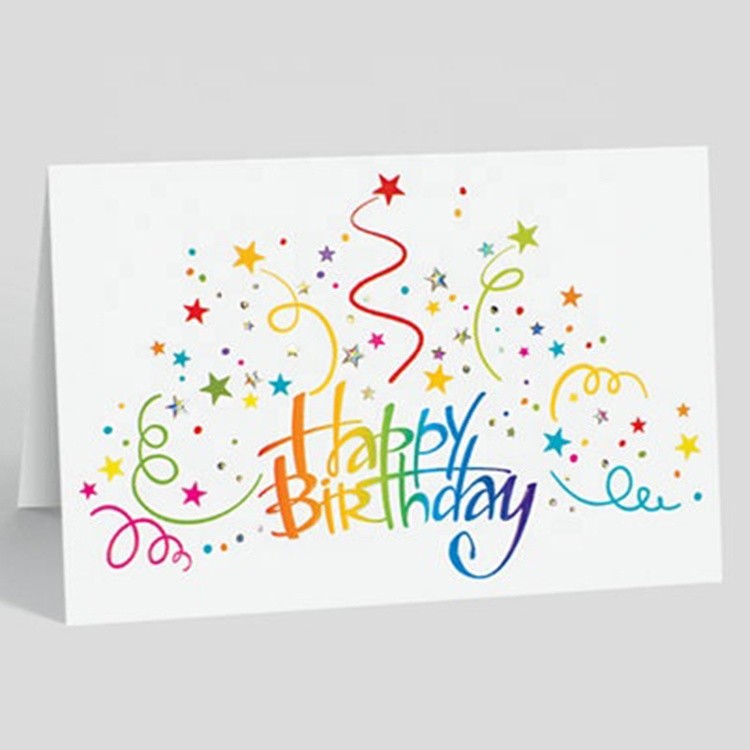 Custom Photo Recycled Paper Thank You Cards High end Birthday Fashionable Greeting