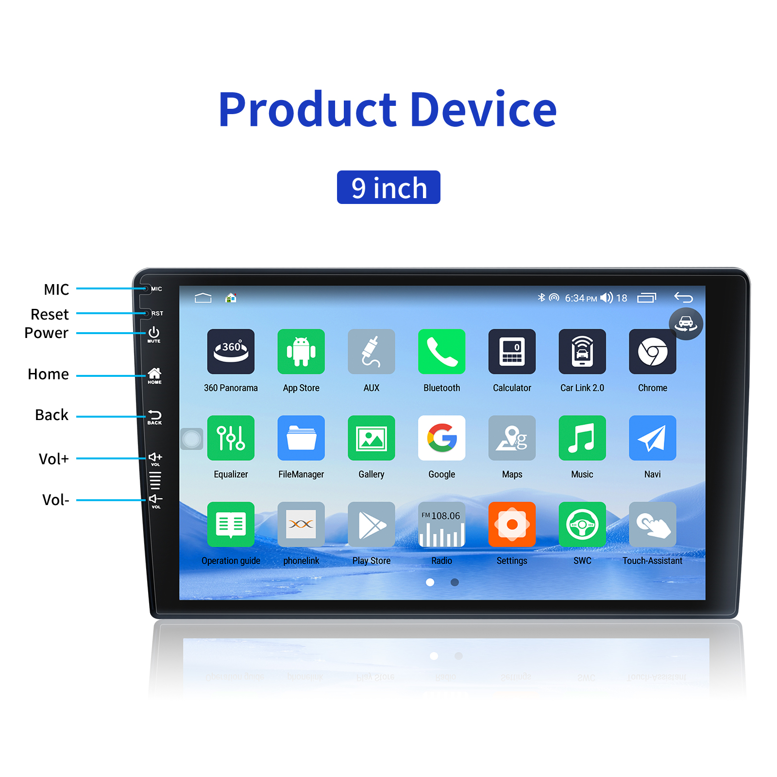 9 inch Android Carplay Multimedia Stereo For NISSAN Patrol GPS Navigation Support DVR