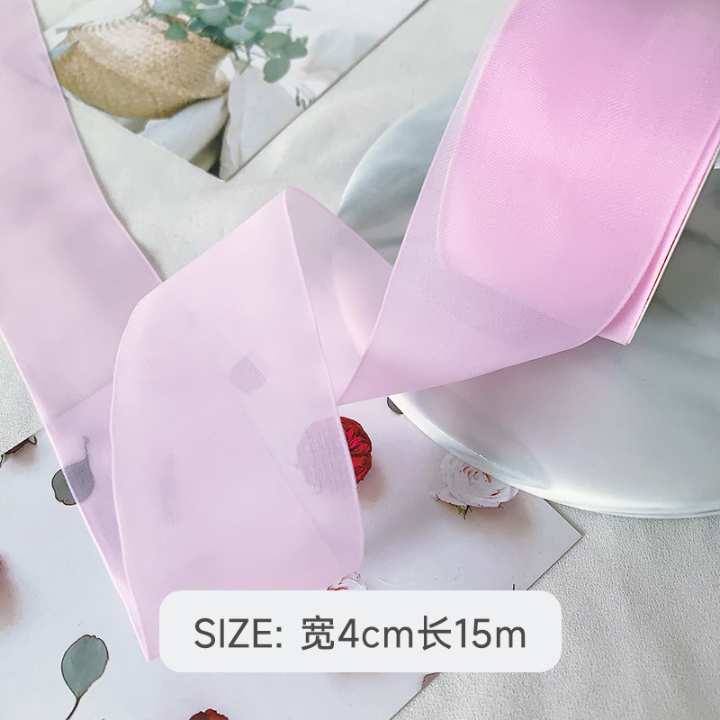 High Density Polyester Organza Ribbon 40mm For Luxury Gift Packing