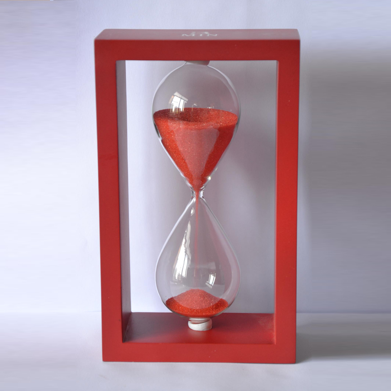 Decorative Wooden Hourglass Sand Timer 10 15 30 Minute For Business Gifts