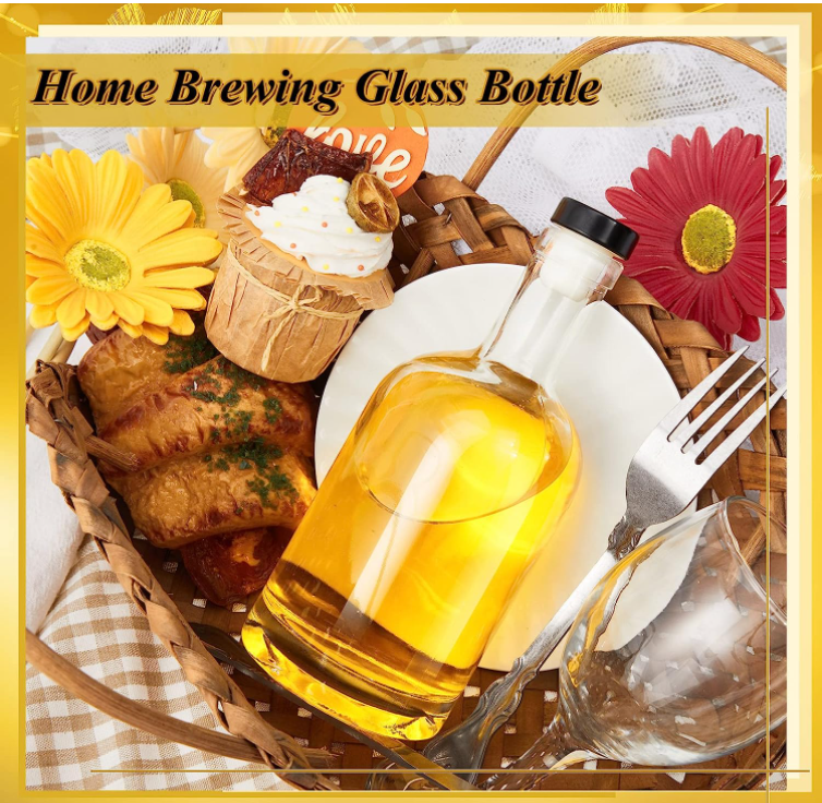 Glass Bottles 500ml 750ml Gin Rum Vodka Whisky Cognac Napoleon Brandy with Custom Size