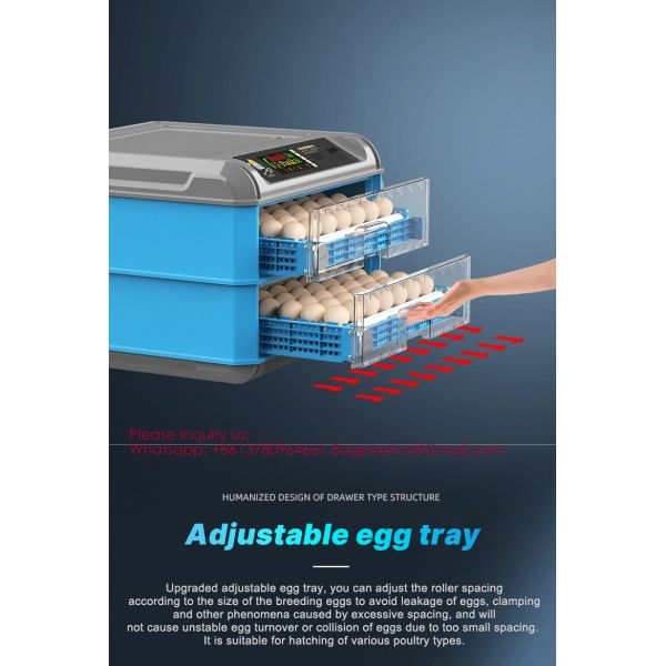 100 to 300 Eggs Incubator Automatic Egg 300-Egg High Hatching Rate Mini Incubator for Chicken Duck Quail Farm or Home Use Automatic Chicken Solar