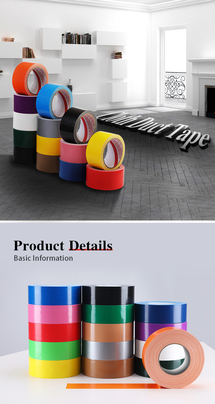 OEM Waterproof Decorative Fabric UV Gaffer Adhesive Cotton Cloth Duct Tape