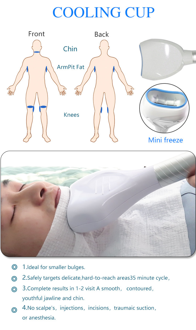 Vacuum Cryolipolysis Slimming Machine Body 360 Cool Fat Cavitation For Beauty Salon