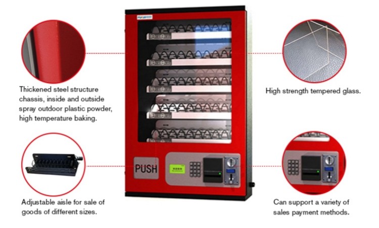 China Manufacturer Self Smart Cash Vending Machine For Foods And Drinks