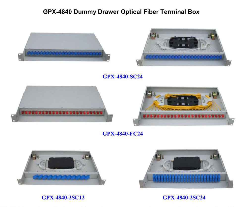 Waterproof Fiber Optic Distribution Box Available For Adaptors FC SC ST