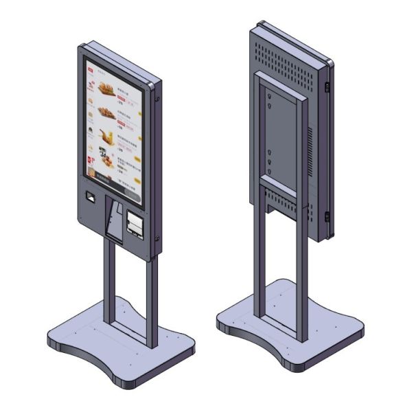 32 Inch Vertical White Pos Machine Self Service Ordering Kiosk Food Vending Machine For Shopping Mall Restaurant