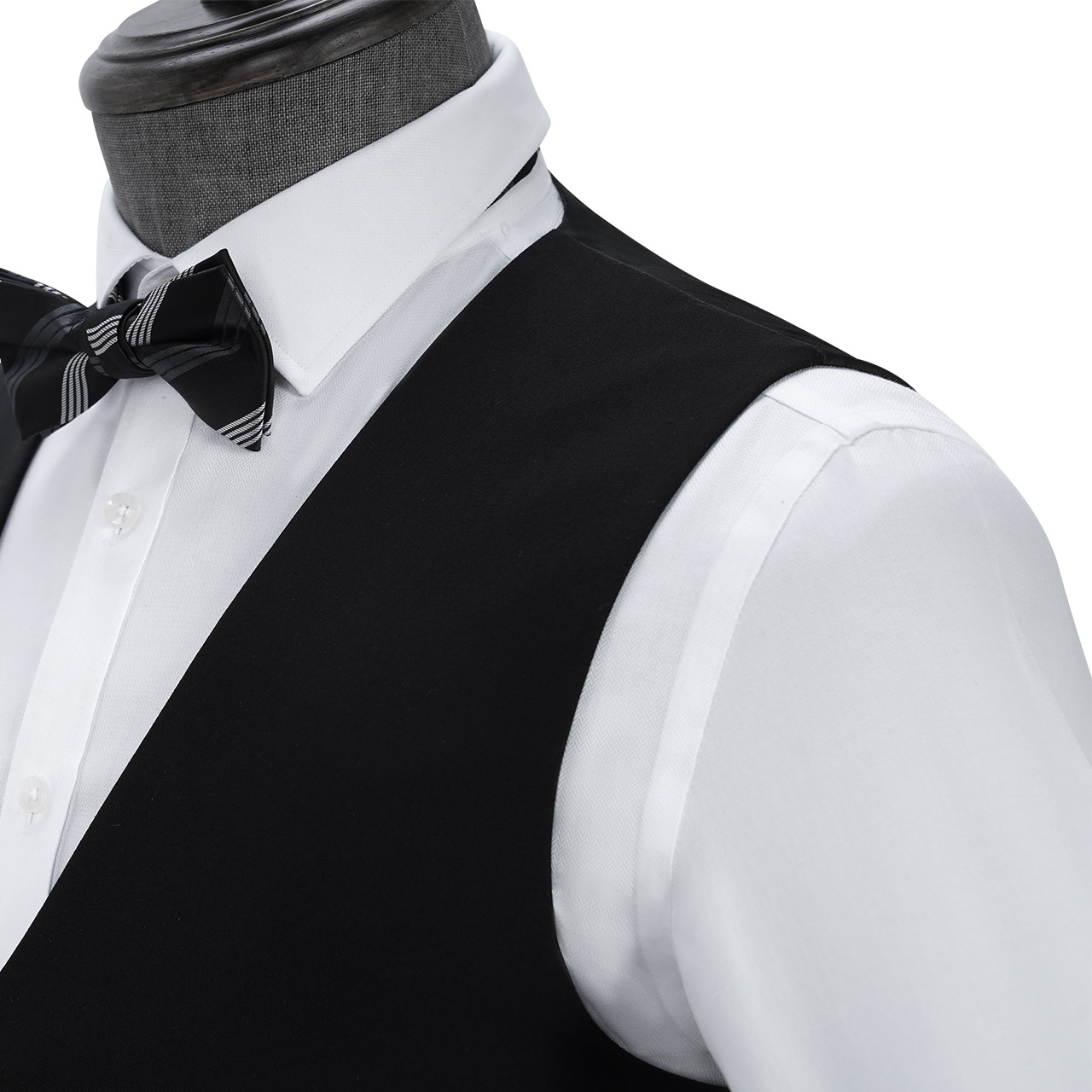 Custom Waistcoat Men Formal Suit Vest Polyester Solid Chalecos Hombre Casual Flax Vest