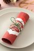 Merry Christmas Paper Napkins Intimate Decoration Folded Size 6.5'' X 6.5"