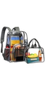 Large clear backpack