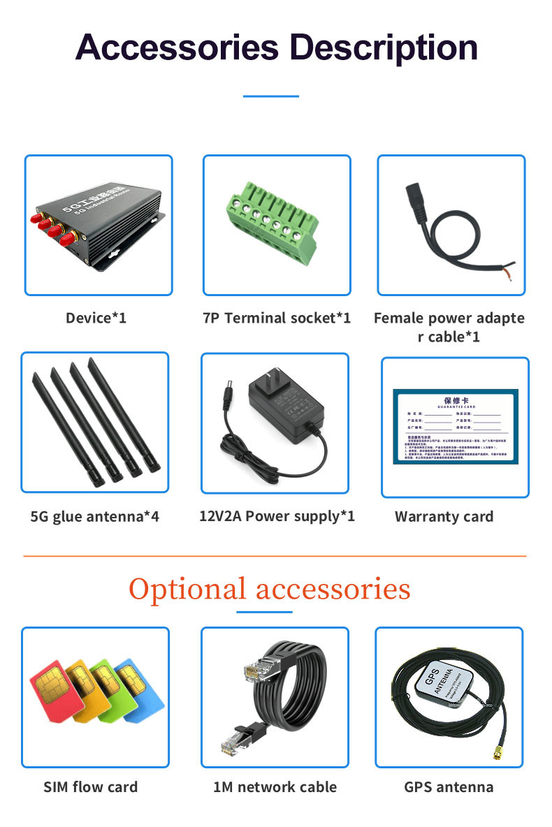 Practical Black Industrial Modem Router 1000Mbps 2 Gigabit Ports