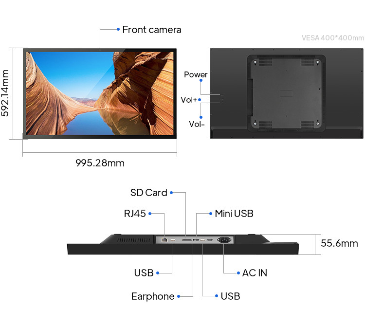 RK3288 Wall Mount Digital Signage NFC Poe Support Android Tablet