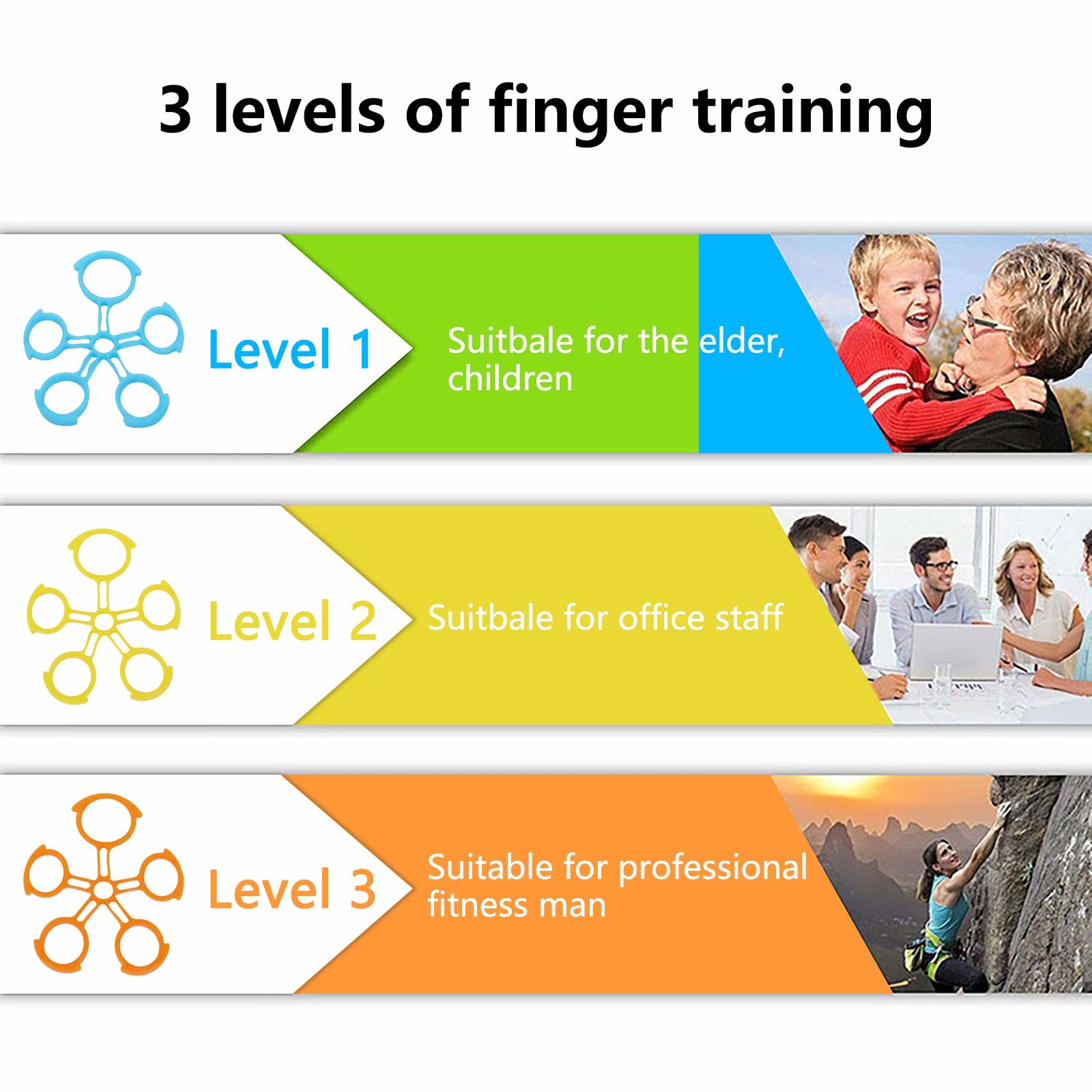 Non-Toxic Silicone Finger Stretcher Silicone Grip Device Finger Exercise Stretcher