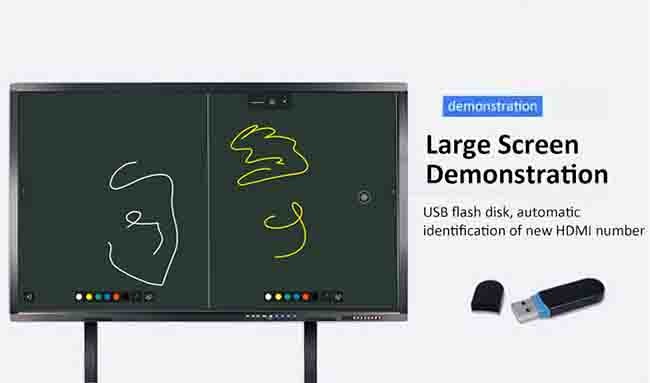 Classrooms LCD Smart Board Interactive Display 110in Interactive Flat Board