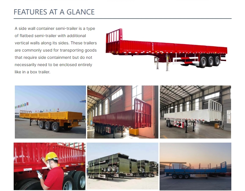 Enhanced Heavy-Duty Side Wall Container Semi Trailer Versatile Durable And Efficient Container Transport