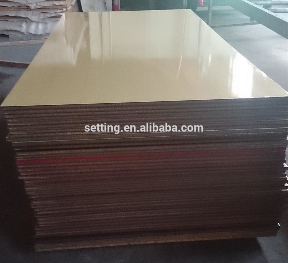 Mocha color high gloss mdf panel for kitchen cabinet