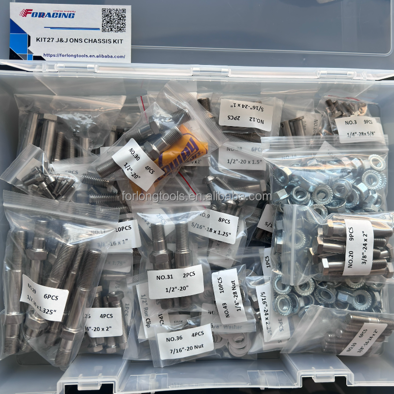Universal Year Titanium Bolt Sprint Car J J ONS Chassis One Nut Stud Shock Bolt Kit 27 Mount Kit Eagle/Maxim Replace/Repair