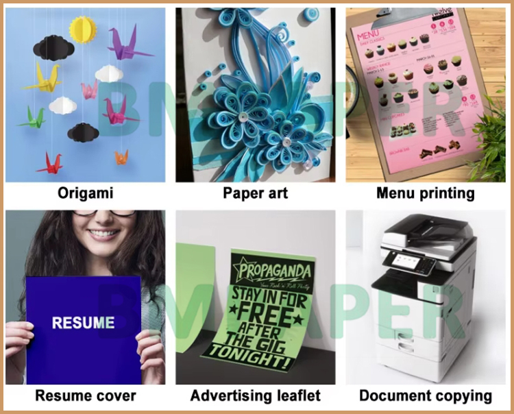 80gsm 110gsm Uncoated Color Bristol Paper Board For School Handcraft 61 x 86cm