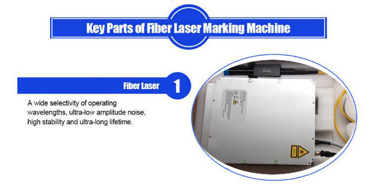 Metal Fiber Laser Machine , High Speed Iber Laser Engraving Machine 10w - 100w
