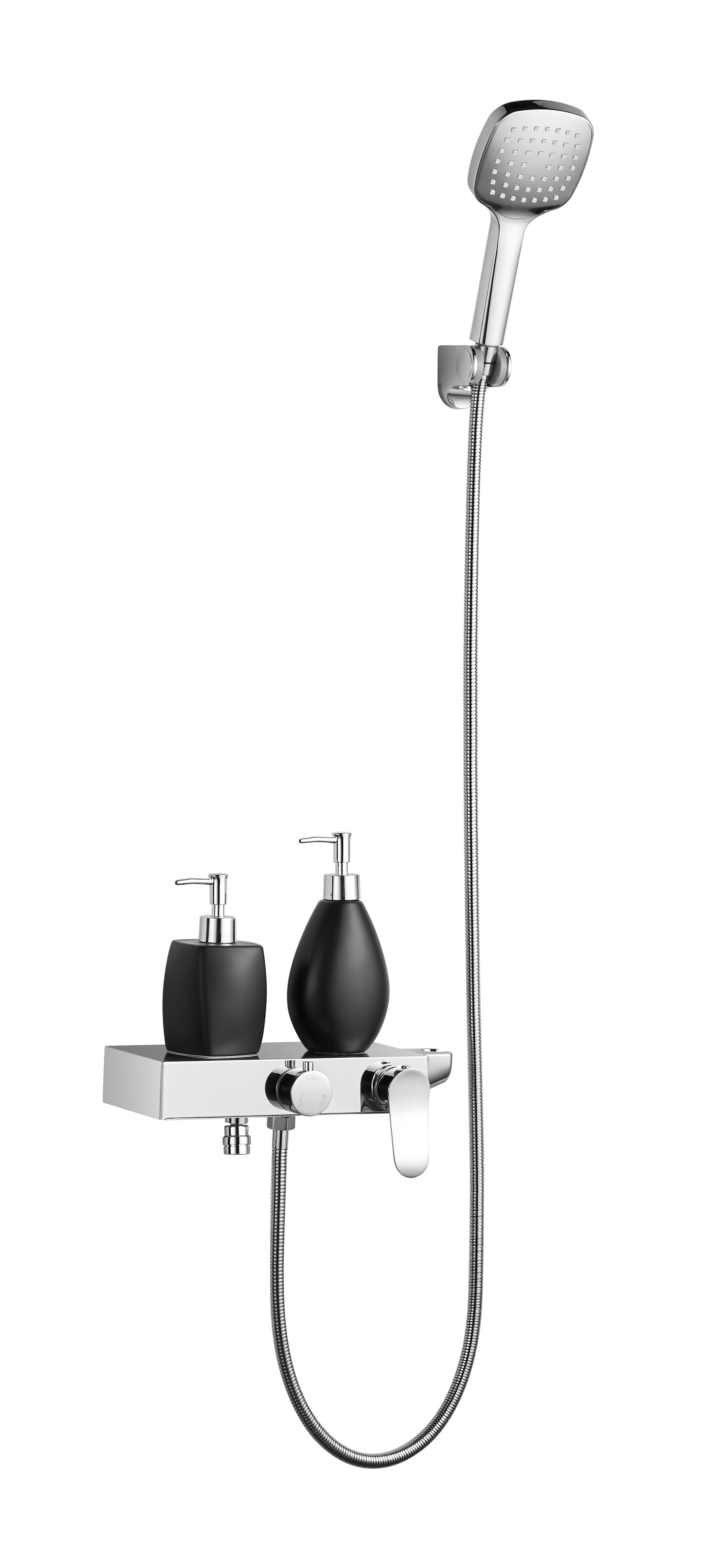 8% Nickel Brushed Stainless Steel Shower Set Wall Mounted
