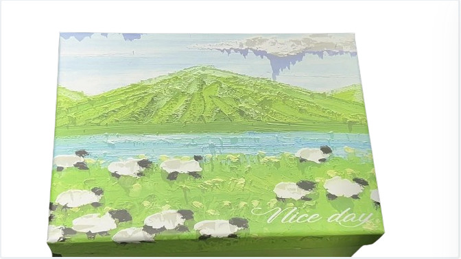Beautiful Pattern Flip Top Gift Box Custom Rigid Cardstock Elegant Design