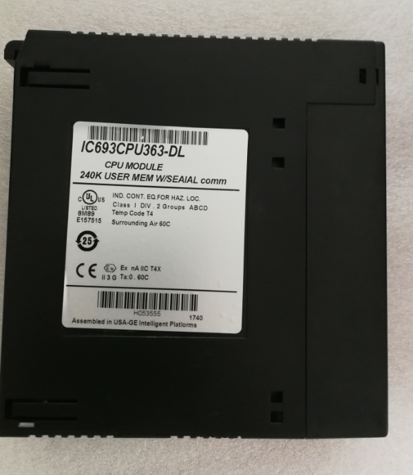 IC693CPU363-DL GE Fanuc 240K User Mem W/Seaial Comm CPU Module