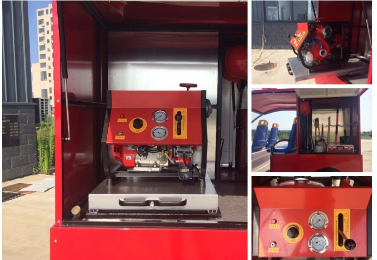 Fire Protection Electric Fire Fighting Vehicle 5 Person With ABS Cushion