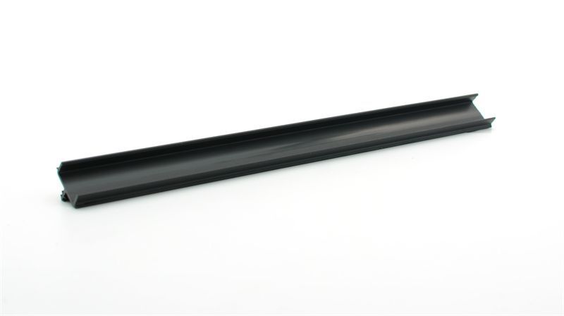 Matte Black Fixed Panel Shower Door Deep U-Channel Profile