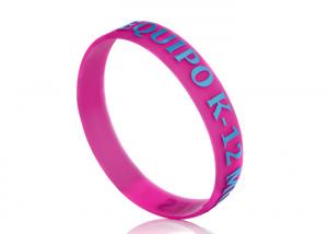 Buy cheap 1/2 inch silicone rubber bracelet embossed and printed logo 3D printing product