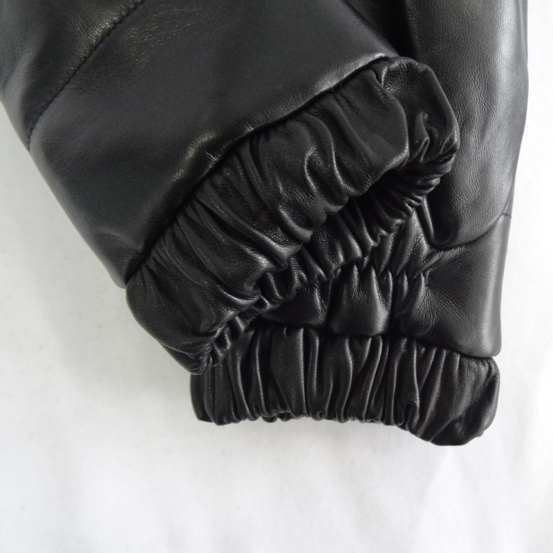 Original hot sale black warm sheepskin leather mitten gloves in winter