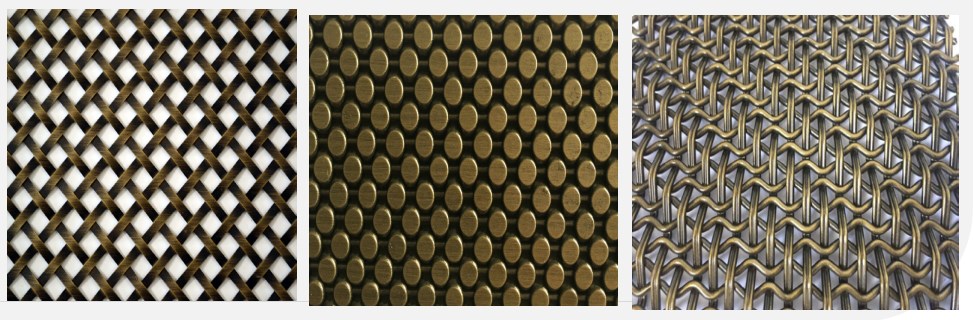 Architectural Woven Fabric Powder Vinyl Coated Three-dimensional Color Decorative Metal Mesh for Ceiling