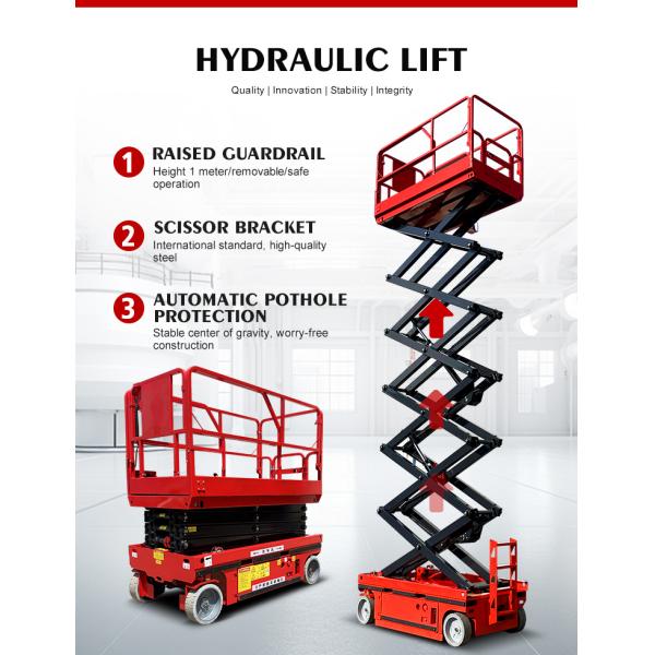 Hot Sale Portable Hydraulic Electric Scissor Lift Elevator Movable Aerial Working Manlift with 320kg Load Capacity