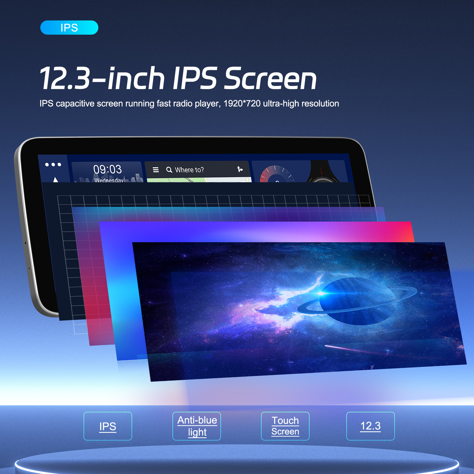 12.3 inch Dsp Carplay Radio w204 Android Screen Car Touch Screen Car Stereo Auto Gps Navigation System
