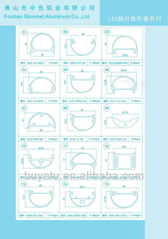 Extrusion Shape Aluminum LED Profile In Half Circle For Daylight Lamp