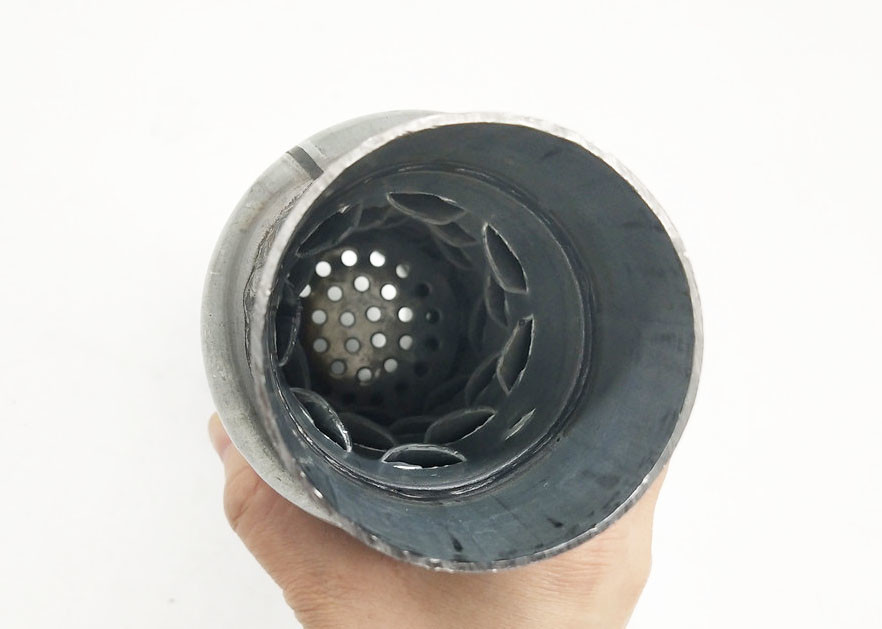 Aluminized Bottle Style 2.25 Inlet 2.25 Outlet Car Exhaust Resonator 300mm Length