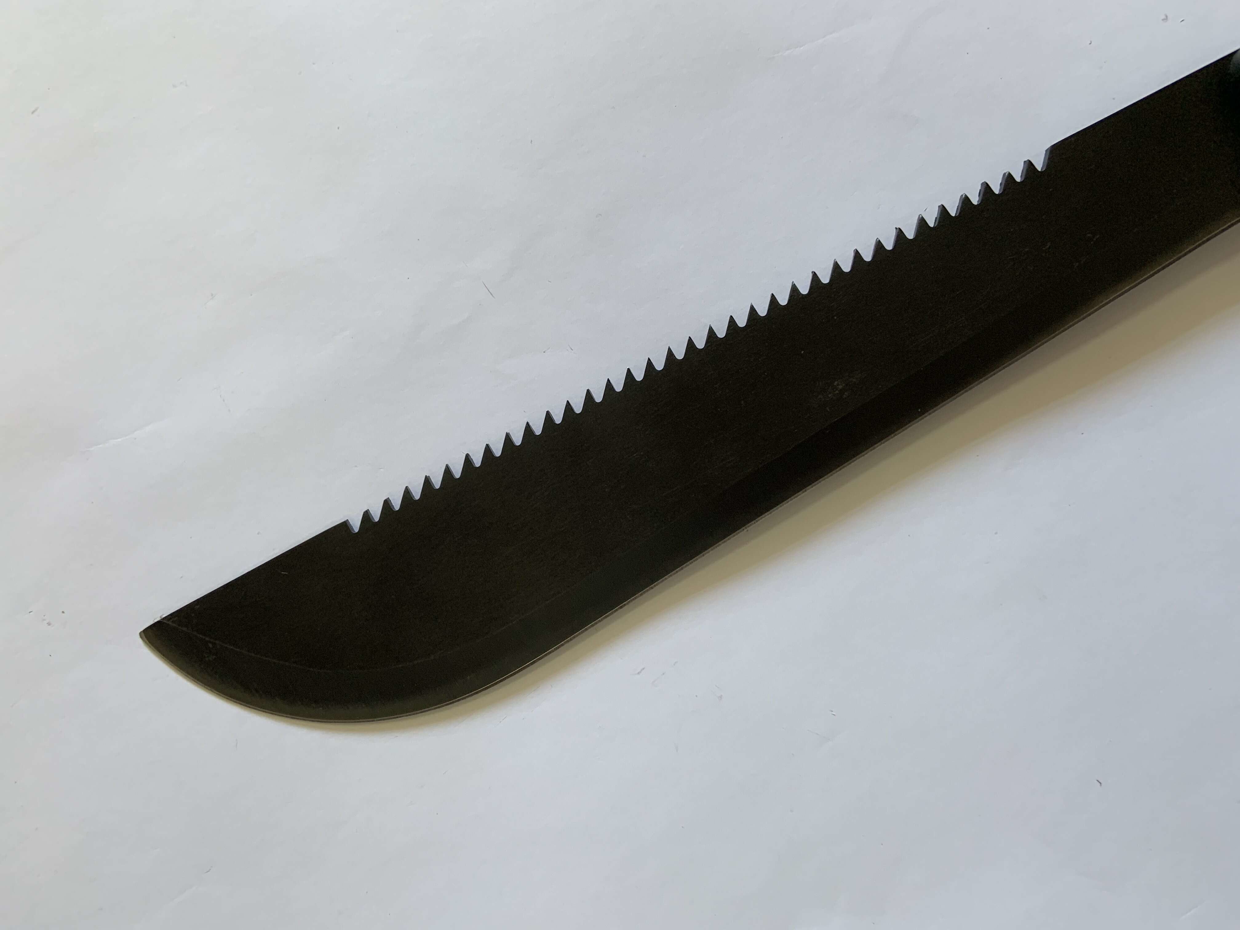 ODM Saw Tooth Black Blade Spring Steel Machete 20in Plastic Handle