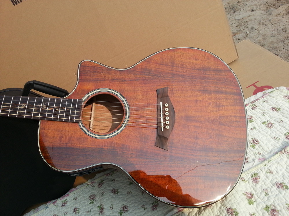Custom KOA body acoustic guitar KOA electric acoustic guitar Free Shipping Sunset finish KOA acoustic