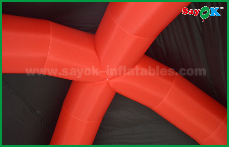 Inflatable Tent Dome Red / Black Spider Inflatable Dome Tent 4 Legs With Oxford Cloth Fire Retardant