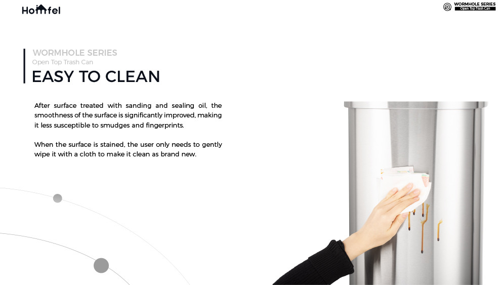 SS Rectangle Open Top Trash Bin ，Open Lid Trash Can Stainless Steel