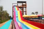 Commercial FRP Fiberglass Rainbow Water Slides customized SGS ISO9001