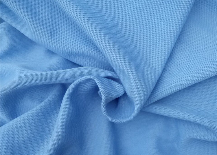 Jersey single side 21s knitted 100% combed cotton fabric sport shirt wholesale high quality