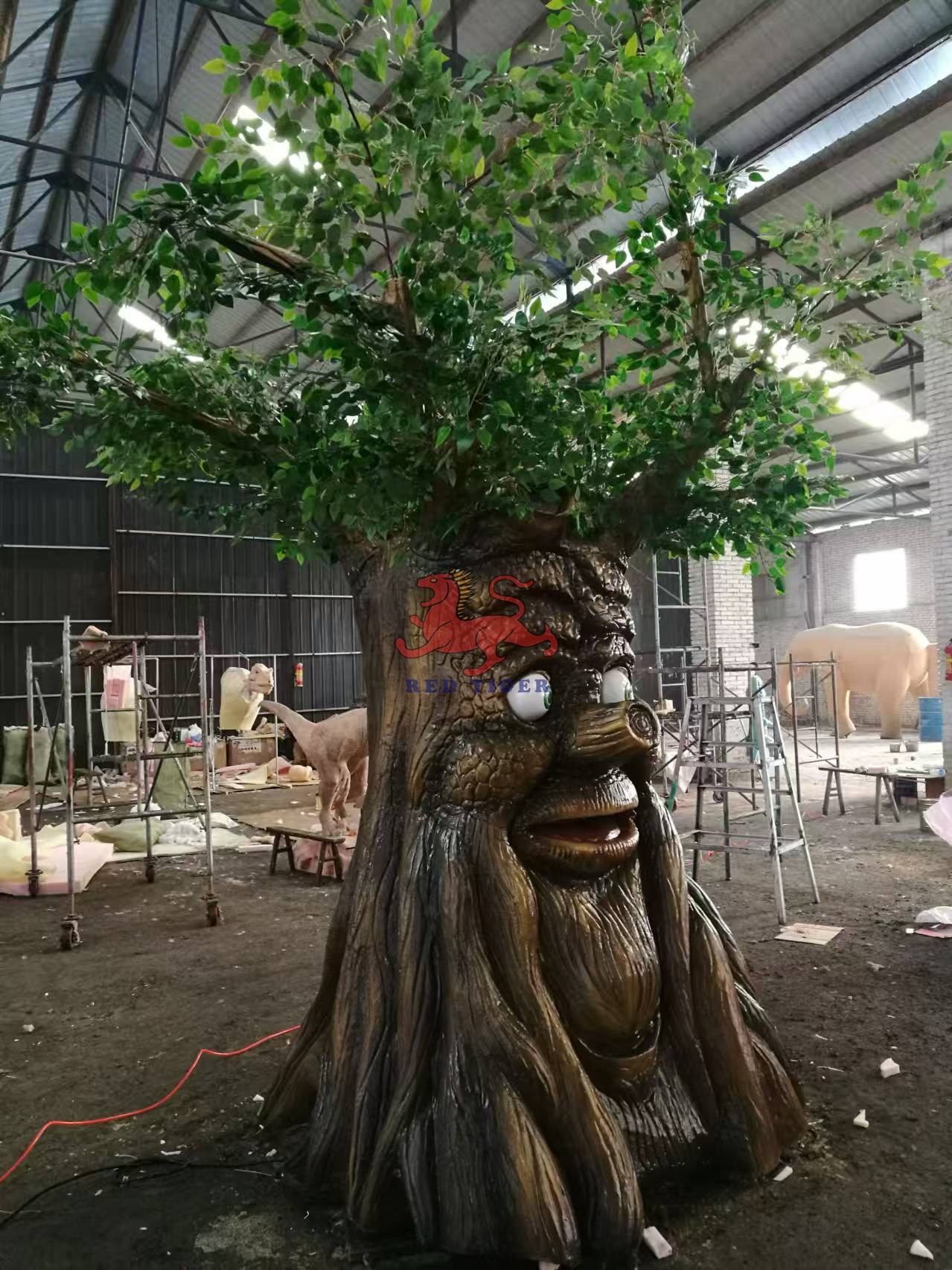 Theme Park Garden Animatronic Plant Talking Tree Sunproof